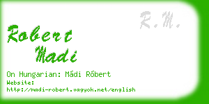 robert madi business card