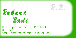 robert madi business card